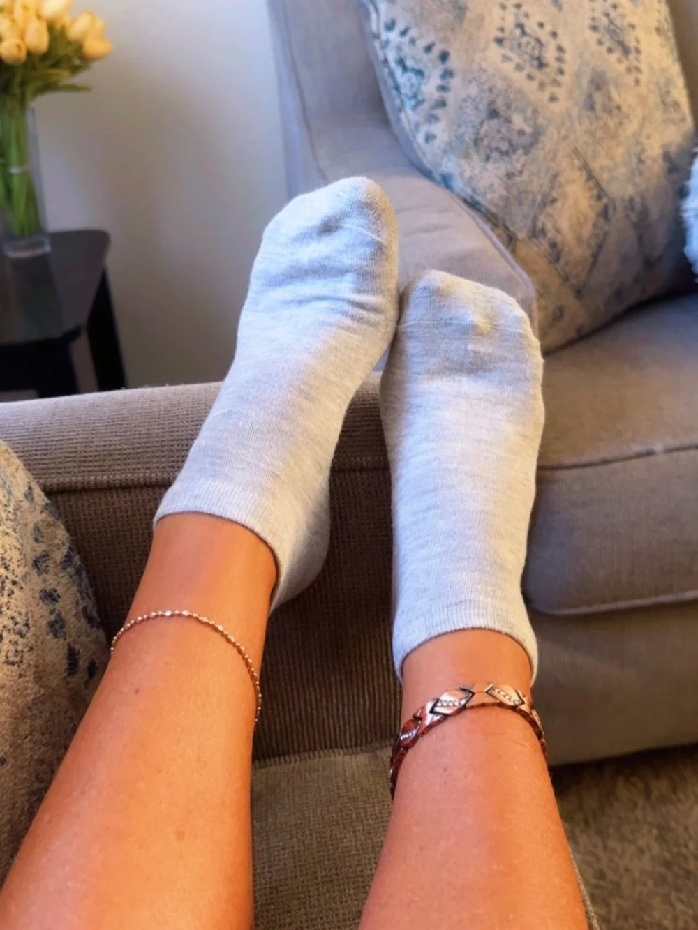 Light Gray Men's Crew Socks - Comfortable Everyday Wear